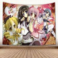 Puella Magi Madoka Magica Kawaii อะนิเมะพรมประสาทหลอนตกแต่งพรมผนังผ้าสำหรับห้องนั่งเล่นอุปกรณ์ห้องนอน