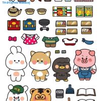 ┅ The bags of paper doll series Korea quiet small new book with DIY material package parent-child game