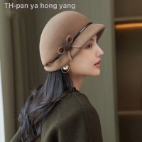 pan ya hong yang ของขวัญแม่เลดี้ฤดูใบไม้ร่วงและฤดูหนาวจัดเลี้ยงขนสัตว์ Cloche หมวกผู้หญิงอย่างเป็นทางการ หมวกคุณภาพสูง หมวกขนสัตว์