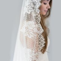 Women Cathedral Lace Bridal Veil 300*150 CM 1 Layer Soft Tulle Appliqued Wedding Marriage Accessories Hair Accessories