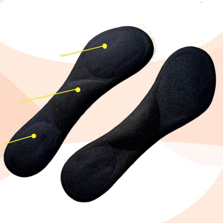 2 Pairs Of Velvet Sponge Shoe Heel Insole (Length 20.5 X 7 Cm) Foot