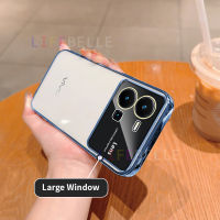 เคส Lifbelle สำหรับ Vivo Y35 4G 2022,แฟชั่นหรูหราบางเฉียบเลนส์ชุบเคสป้องกันโทรศัพท์นิ่มเคสกันกระแทกซิลิโคน TPU ป้องกันฝาหลังผู้หญิงหญิงสาวคู่