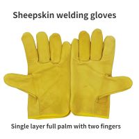 [Hot Sale]Housewear &amp; Furnishingsถุงมือทำงาน Sheepskin Driver Safety Protection Wear Safety Worker Male Welding Gloves Cutting Gloves Welder Welding