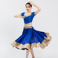 hot【DT】 Belly Skirt Classical Performance Dancing Practice Clothing Adult/Kids DQL6079