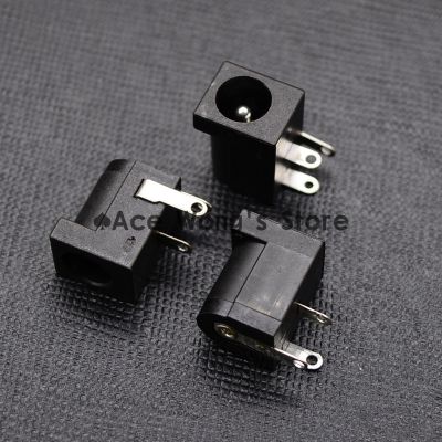 ❀ 10Pcs DC-005 Black DC Power Jack Socket Connector DC005 5.5x2.1mm 2.1 socket Round the needle