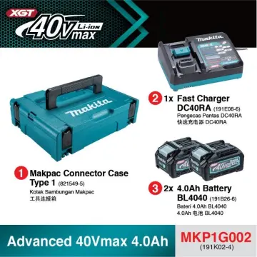 MAKITA 197624-2 Set of 2 batteries 18V 5.0Ah and quick charger - in case