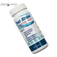 แถบวัดค่า PH ทดสอบน้ำ6-In-1อเนกประสงค์50ชิ้นค่าความเป็นด่างคลอรีนตกค้างอุปกรณ์ทดสอบความแข็งตรวจจับได้ง่ายอุปกรณ์สระว่ายน้ำสำหรับตู้ปลา