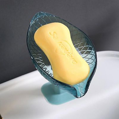 Household Suction Cup Soap Box for Bathroom Shower Portable Soap Holder Plastic Non-slip Tray for Kitchen Bathroom Accessories