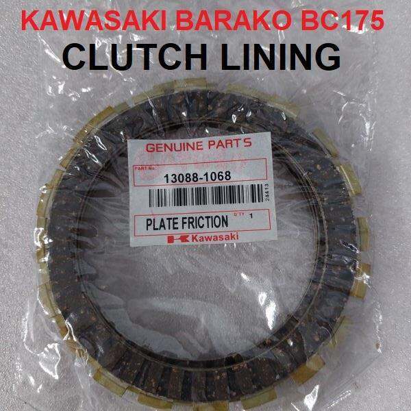 Kawasaki BARAKO BC175 CLUTCH LINING SET 130881068 Genuine Parts 5pcs