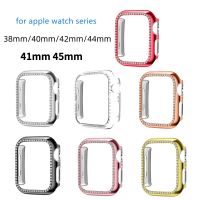 Diamond Bumper Cover Shinny Case for Apple Watch Series 7/6/5/4/3/2/SE 40 44 45MM Protector for iWatch 38 42 41mm Accessories