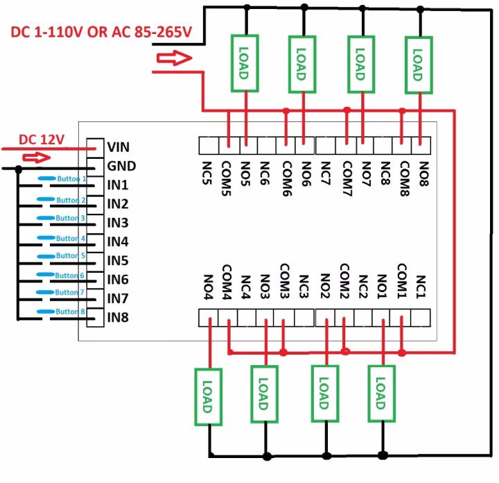 dc-12v-8-channels-multifunction-timer-delay-relay-board-time-switch-timing-loop-interlock-self-locking-momentary-bistable