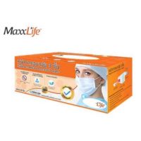 หน้ากากอนามัยทางการแพทย์ แมส แม็กซ์ไลฟ์ MaxxLife สีเขียว medical face mask (1กล่อง มี 50ชิ้น)