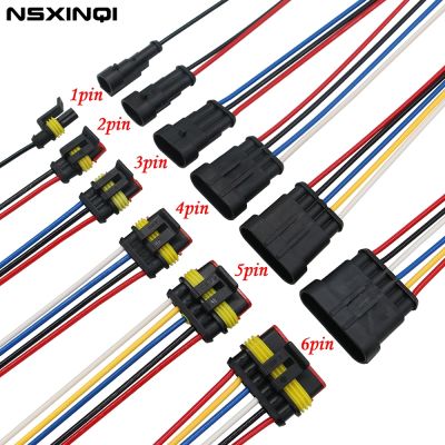 【CW】 NSXINQI 1pair Male to Female Wire 1pin 2pin 3pin 4pin 5pin 6pin Plug Socket Strip Bar Adaptors