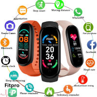 M6สมาร์ทวอชสำหรับผู้ชาย Fitpro Bluetooth-เข้ากันได้เครื่องวัดชีพจรฟิตเนส Smartwatch Olahraga (ประเภทตัวดูดแม่เหล็ก)