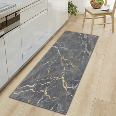 ◙ Customized Marble Kitchen Mat Hallway Entrance Doormat Living Room Bedroom Floor Decor Carpets Home Bath Door Anti-Slip Foot Rug