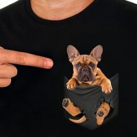 CLOOCL Pet Dog T-Shirt Fashion Summer Pocket Pug Printed T-shirt Mens for Shirts Hip Hop Tops Funny Cotton Tees XS-4XL-5XL-6XL