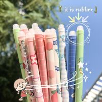 28Pcs/Set Kawaii Erasable Gel Pens Refill Blue Ink 0.5 mm School Supplies Ballpoint Pens For Writing Cute Korean Stationery Pens