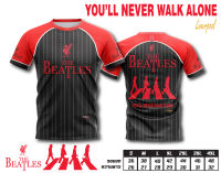 เสื้อบอลพิมพ์ลาย ยอดฮิต ลาย ลิเวอร์พูล เดอะบีเทิลส์ The Beatles สีดำ