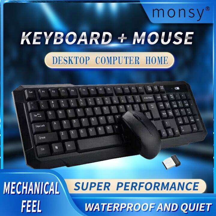 Keyboard And Mouse Set For Laptop Office Wireless Universal USB