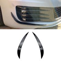 Front Bumper Canard Fins Flare Mods Splitter Lip Spoiler For Golf MK6 GT-I GTD 2009-2013