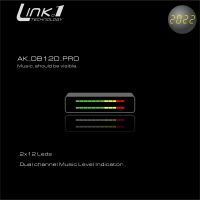 เครื่องวัดระดับเสียง Link1ตัวชี้วัดระดับ Vu แบบสอง Db12d บอร์ดเครื่องขยายเสียงสเตอริโอโหมด Agc