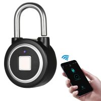 BT Fingerprint Smart Keyless Lock Waterproof APP / Fingerprint Unlock Anti-Theft Padlock Door Luggage Lock