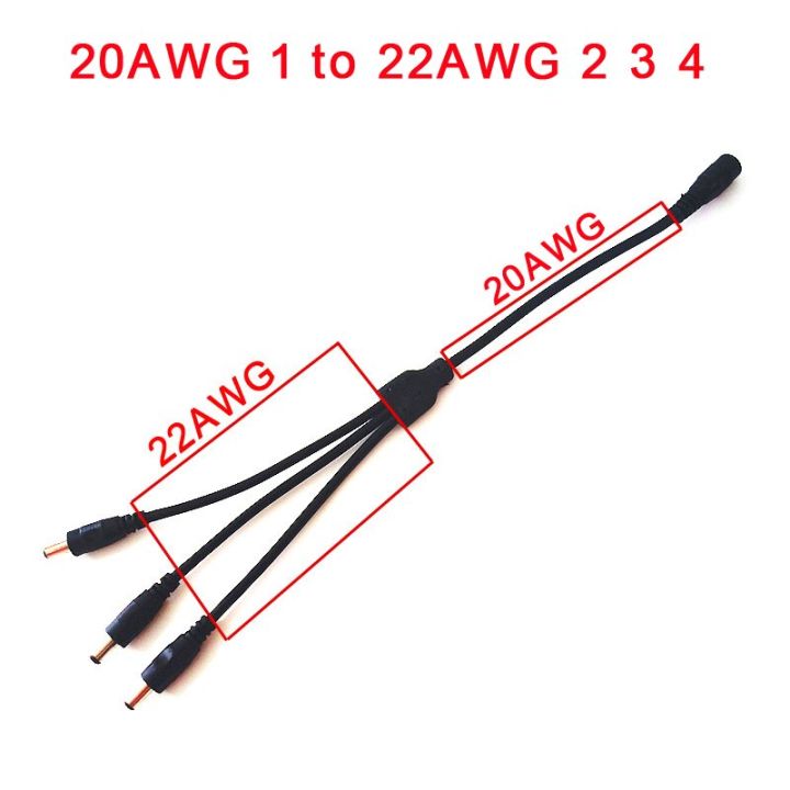 18awg-20awg-22awg-2-1mm-x-5-5mm-1-female-to-2-3-4-male-dc-power-splitter-adapter-cable-for-led-strip-wires-leads-adapters