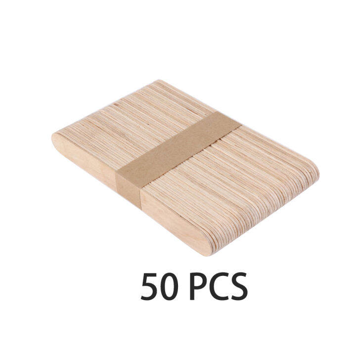 50PCS Disposable Wooden Spatula Wooden Hair Removal Waxing Tool Lazada PH