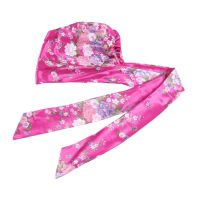 Bowknot Nightcap Breathable Stretchy Turban Ribbon Sleeping Cap Chemotherapy Hair Care Cap Scarf Floral Head Wrap