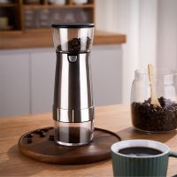 Prepare Electric Coffee Grinder Small USB Charging Automatic Coffee Bean Grinder Stainless Steel Barista Accessories