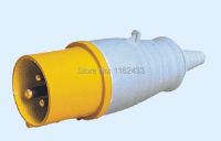 New Product 16A 2P E 3 Pin 110-130V IP44 013L-4 Single Phase Splashproof Industrial Plug With Cable Sleeve