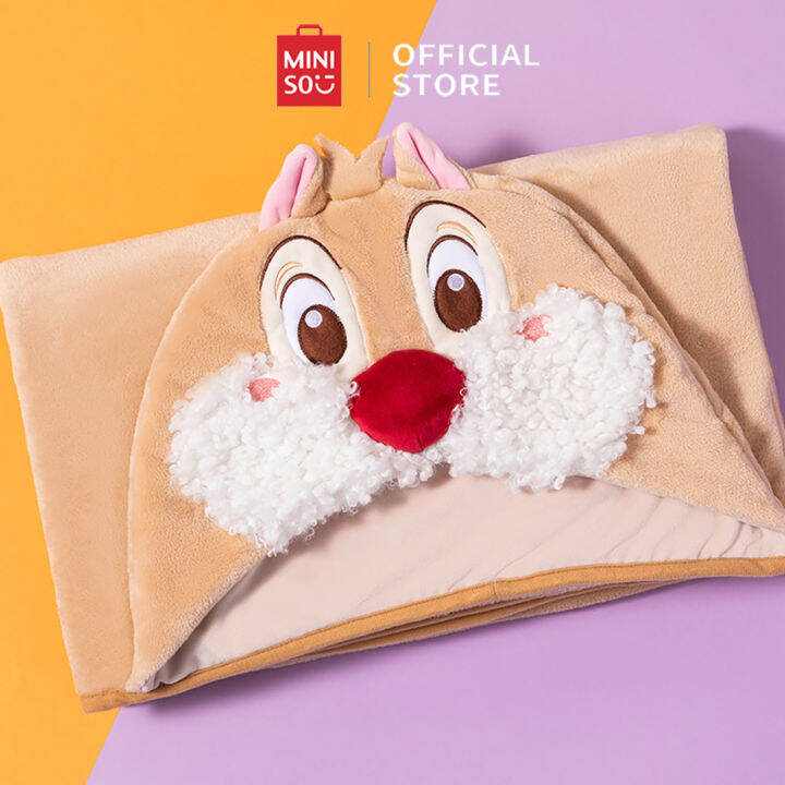 MINISO Disney Chip 'n' Dale Furry Carnival Hooded Leisure Blanket