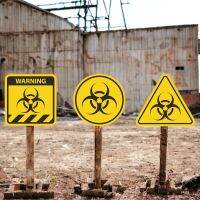 [FudFudAR] ฝุด-ฝุด-อะ RADIATION WARNING SIGN ป้ายเตือน อันตรายเขตรังสี อันตราย DANGER ป้ายเตือน WARNING ป้ายพลาสวูดหนา 6-10มม. ทนแดด-ฝน / ออกใบกำกับภาษีได้