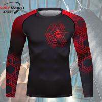 2023 Men Swimming Surf Rashguard UV Protection Sunscreen Tight Gym Long Sleeve T Shirts Male Cycling Tops Sublimation Print