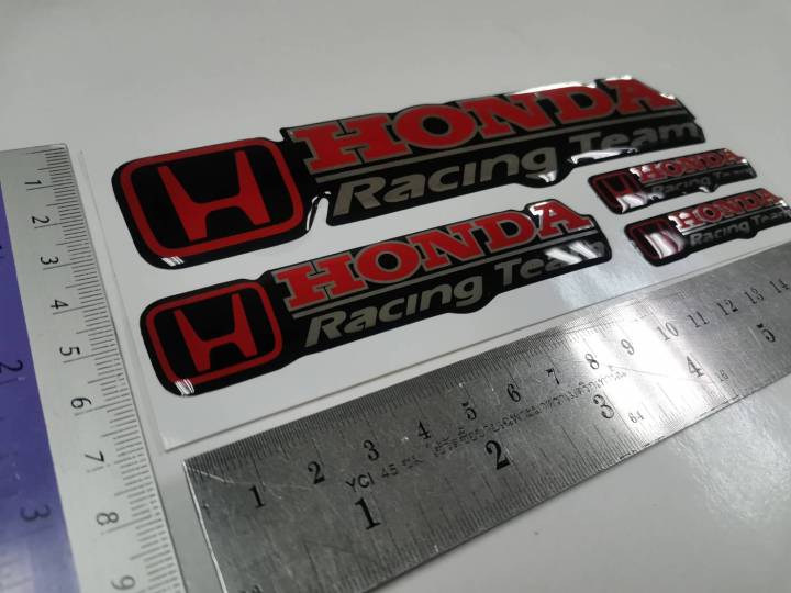 สติ๊กเกอร์-ชุด-เทเรซิ่นนูน-สำหรับรถ-honda-คำว่า-honda-racing-team-ติดรถ-แต่งรถ-ฮอนด้า-sticker-สวย-ติดก้านล้อรถ-ติดกันสาดรถ-ติดกันสาดรถ-ติดก้านล้อ-เล็ก