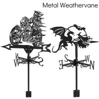 Lawrencep Chris Metal Weathervane Weather Vane เครื่องประดับแม่มดทิศทางลมแม่มดเก็บเกี่ยวมังกรอากาศใบพัดโลหะ Weathervane โลหะทนทาน Weathervane โลหะ