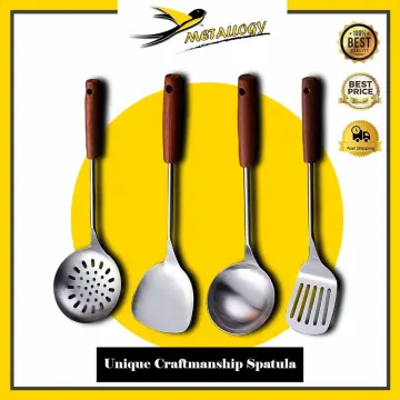 1set 304 Stainless Steel Soup Ladle & Strainer With Wooden Handle Hot Pot  Scoop Colander Spoon