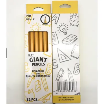 Wooden Giant Pencil for Prop Decor 14 Inch Funny Big Pencil Jumbo Pencils  fat 