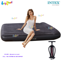 Intex ส่งฟรี ที่นอนเป่าลม ดูรา-บีม 5 ฟุต (ควีน) มีที่หนุนหัวในตัว 1.52x2.03x0.25 ม. รุ่น 64143 (เป็นรุ่นใหม่ของ 66769) + ที่สูบลม ดับเบิ้ลควิ๊ก ทรี