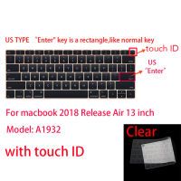 【✔In stock】 g8lumg สำหรับ Macbook Pro 13 15 Air 13จอตา12 13 15นิ้วฝาครอบแป้นพิมพ์ซิลิโคนเคสใสโปร่งแสงฟิล์มป้องกัน Eu /Us