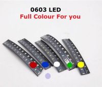 100Pcs ขนาดเล็กสีแดงโคมไฟลูกปัด0603 Led แบบ Smd 0603แสงสีแดง-ไดโอดเปล่งแสงสีเหลืองสีเขียวสีฟ้าขาวแบบอบอุ่นสีส้มสีม่วง