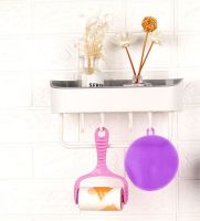 BST❀ Bathroom Shelf Storage Organizer Self Adhesive Wall Mounted Shower Rack Shampoo Combo   010