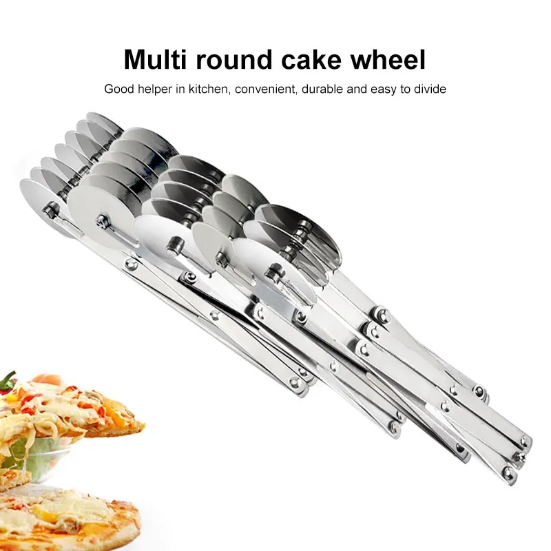 Dropship 5-Wheel Pastry Cutter Stainless Steel Expandable Pizza