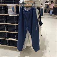 UNIQLO ห้องลองเสื้อคู่แบบมีเชือกดึงกางเกงกางเกงกีฬา451648ยางยืดสำหรับการพักผ่อนที่บ้าน