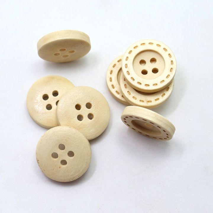30-pieces-of-4-hole-wooden-sewing-buttons-10-25mm-brown-dotted-wooden-buttons-scrapbook-handmade-crafts-gift-decorative-buttons