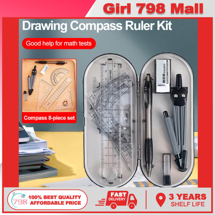 The multifunctional mathematical drawing ruler set for school education