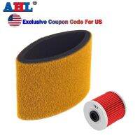 Motorcycle Intake Air Filter Intake Cleaner &amp; Oil Filter For KAWASAKI KLF220 Bayou 220 1999-2002 KLF250 2003-2011 KLF300 99-04