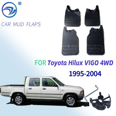 Mudflaps สำหรับ Toyota Hilux VIGO 4WD1995-2004พร้อมกระดานวิ่ง Mud Flaps Splash Guards Mudguards ด้านหน้าด้านหลัง Flap