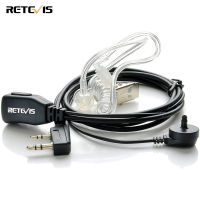 Retevis 2 Pin PTT ไมโครโฟน Covert ท่ออะคูสติกหูฟังสำหรับ PUXING Baofeng UV-5R UV-5RA 888S Retevis H777 RT7 RT21(1แพ็ค)