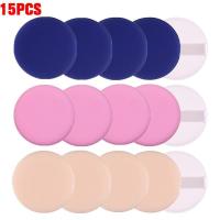 15 Pcs Facial Powder Foundation Puff Professional Round Shape Portable Soft Cosmetic Puff Makeup Foundation Sponge Beauty Tool